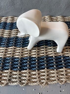 Global Views White Ceramic Elephant Accent